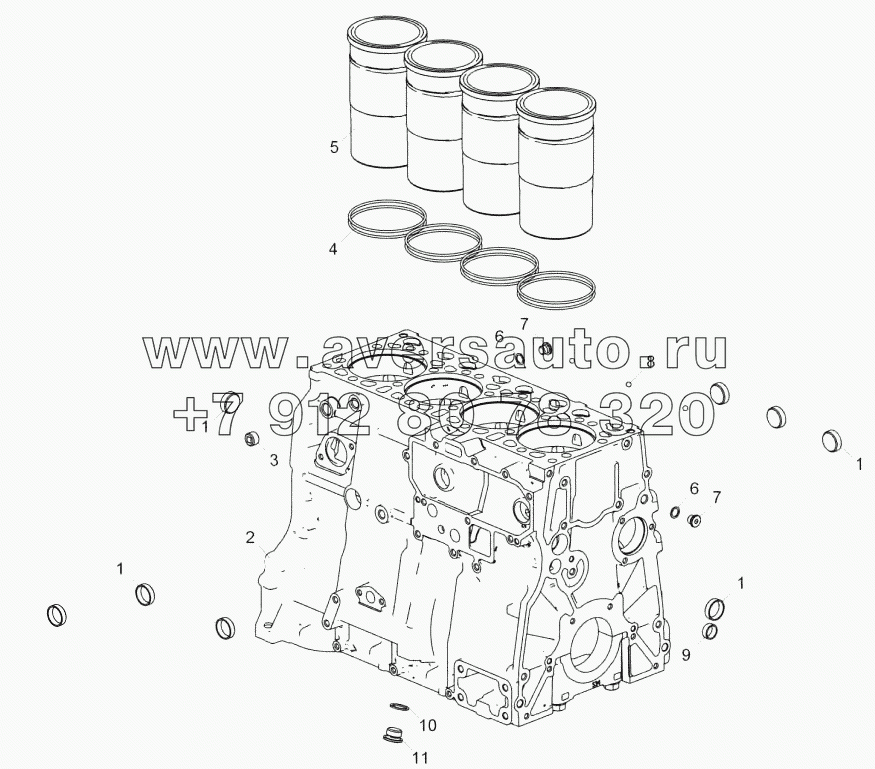 536.1002011-10 Блок цилиндров