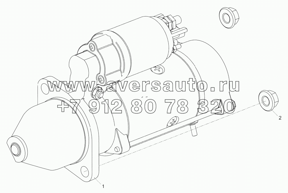 5343.3708005 Установка стартера (ЯМЗ-53443-20, ЯМЗ-53443-22)