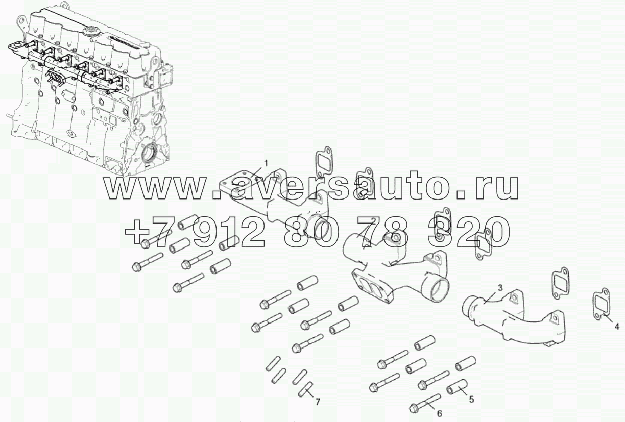 Коллектор выпускной (Двигатель ЯМЗ-536-10)