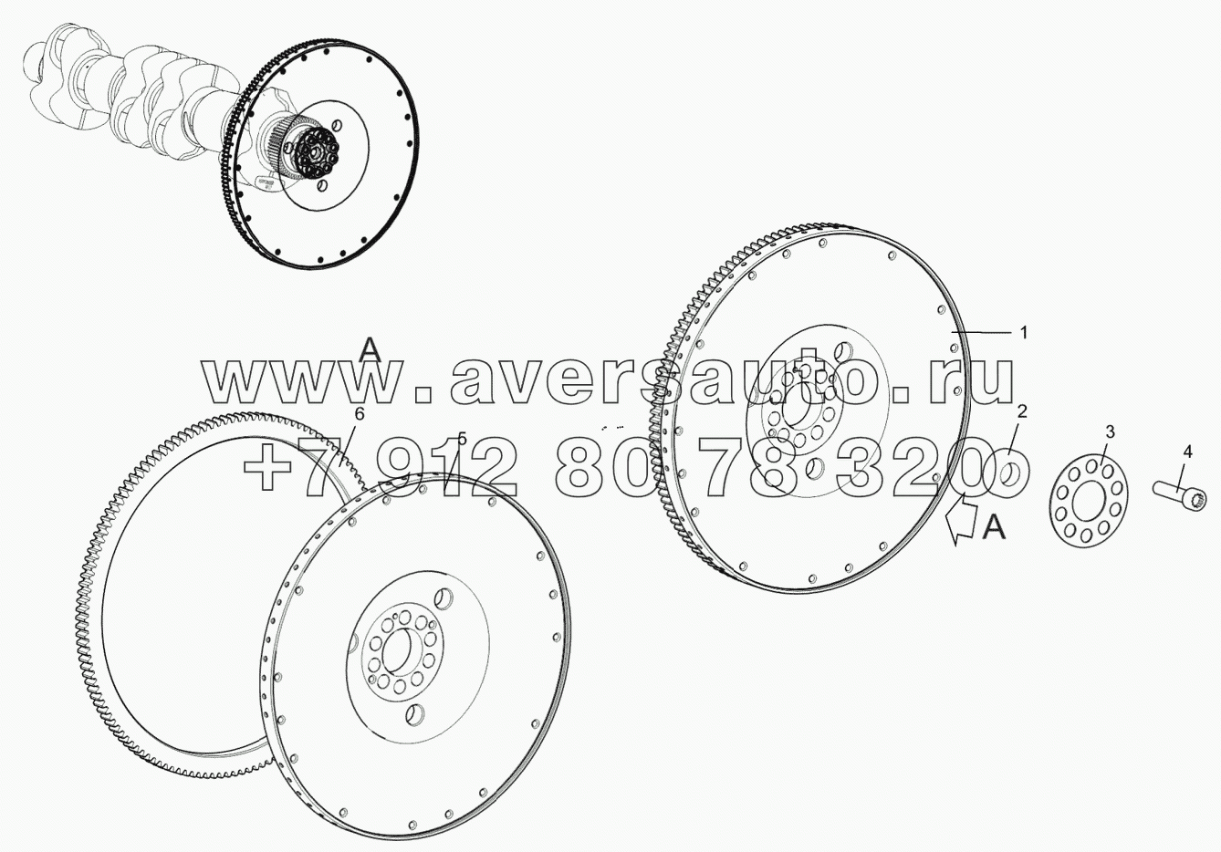 Маховик (для двигателей ЯМЗ-5362-01, ЯМЗ-5362-02, ЯМЗ-536-41, ЯМЗ-536-42) 536-30-100500-030