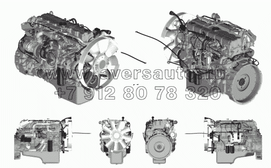 Двигатели ЯМЗ-536, ЯМ-5361, ЯМЗ-5363 в сборе