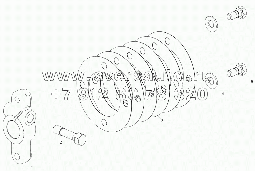 7511.1029262 Фланец ведущей полумуфты с пластинами