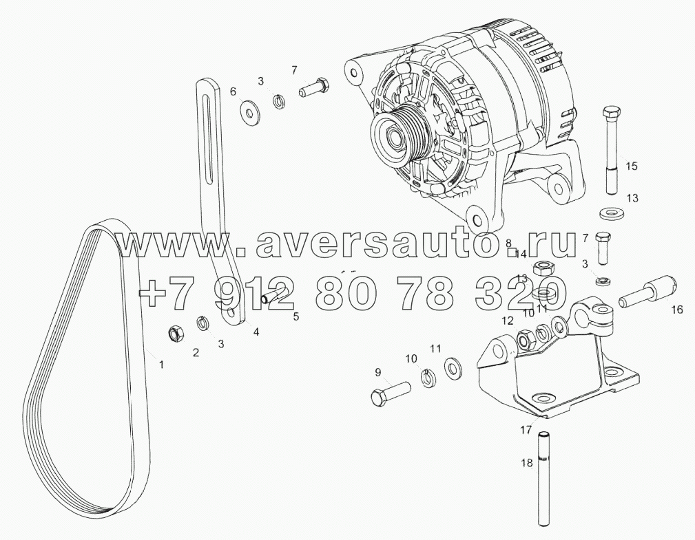 236HE2-3701001-03 Установка генератора