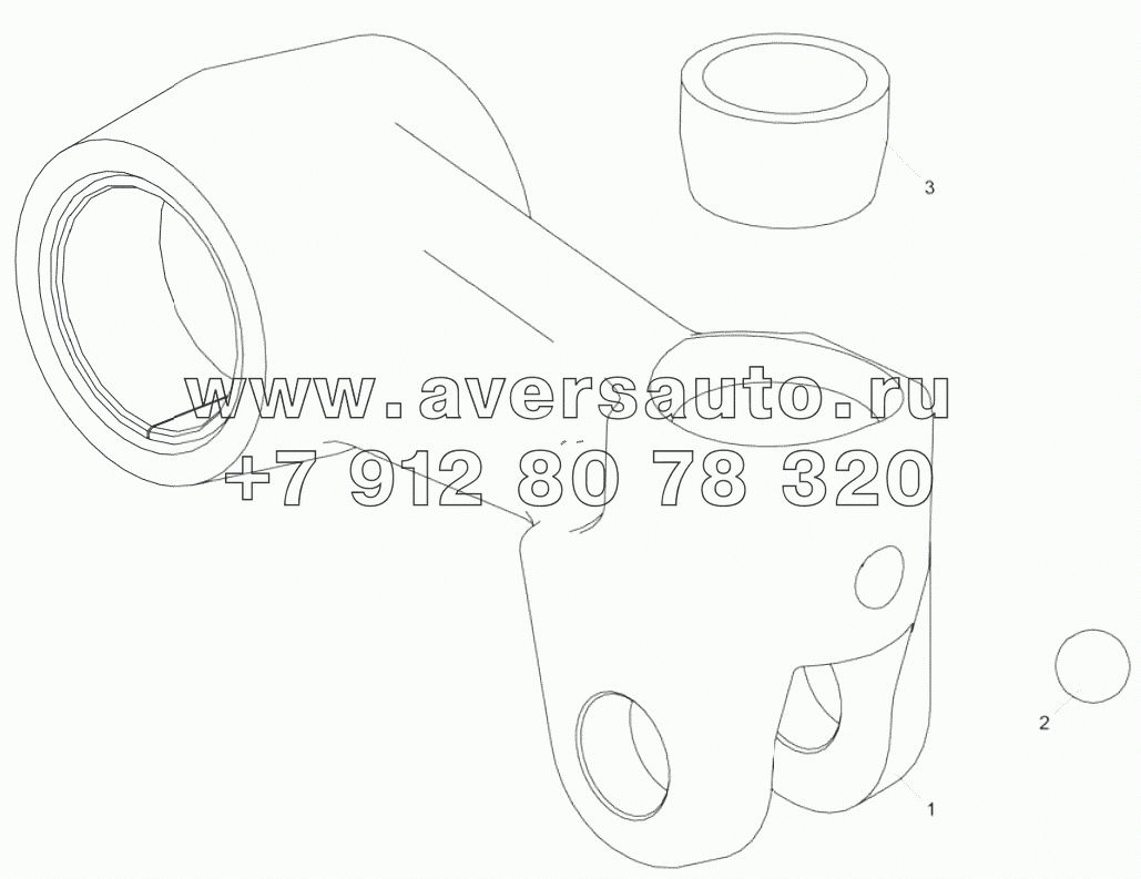 236-1007182-Б Толкатель с пятой и втулками в сборе