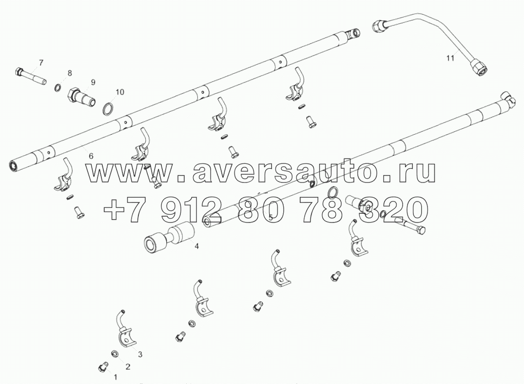 238H-1011424 Установка системы охлаждения поршней маслом