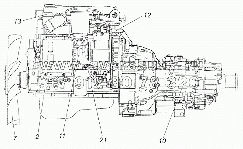 43255-1000253 Агрегат силовой, укомплектованный для установки на автомобиль