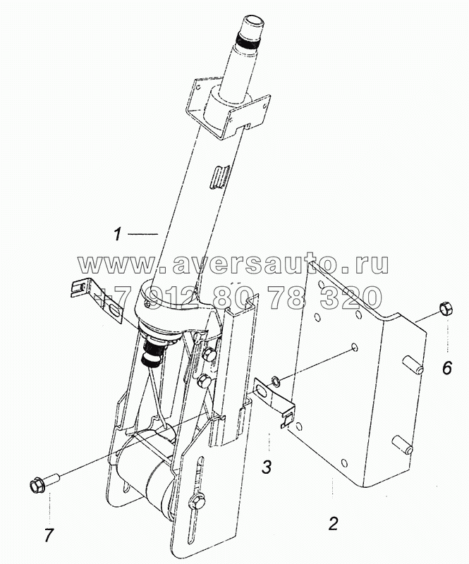 6520-3444075-19 Колонка рулевого управления с кронштейном