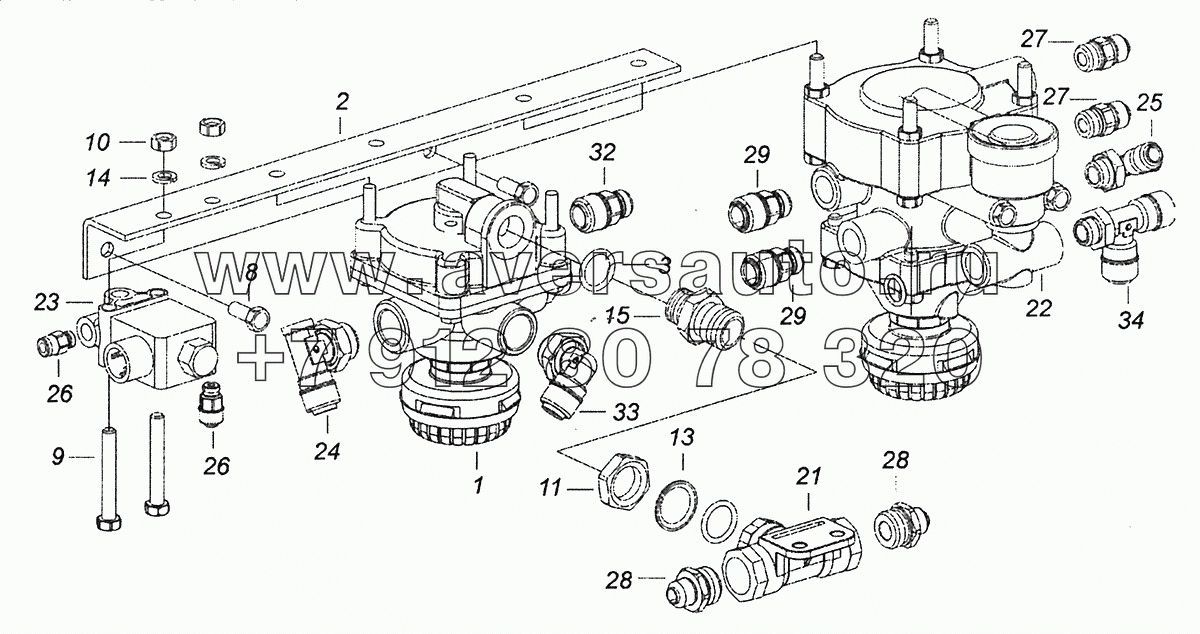 4308-3518010 Блок управления тормозами задней тележки