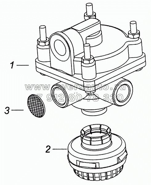 2233-3518010-20 Ускорительный клапан с глушителем