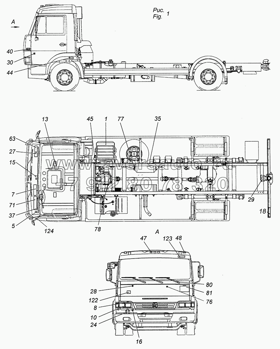 4308-3700001-95 Электрооборудование. Расположение на автомобиле