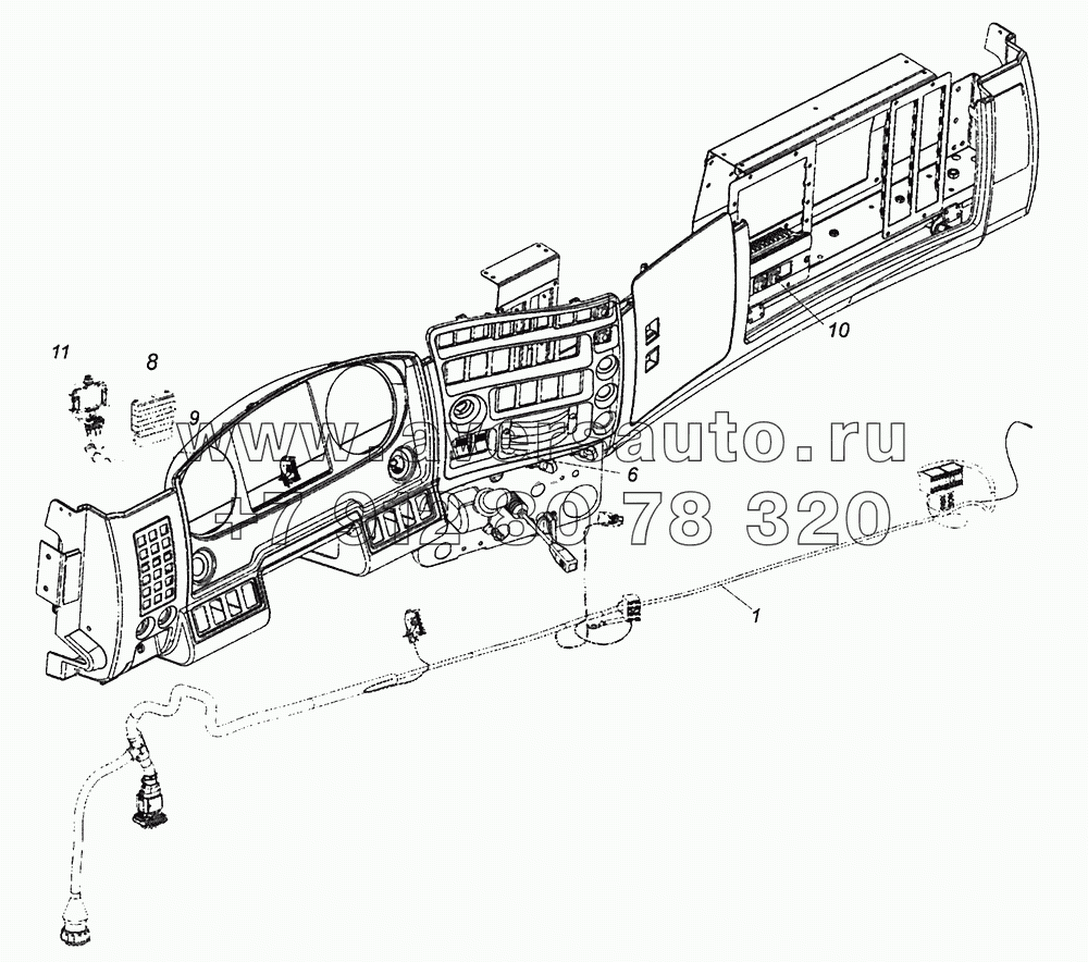 4308-4000012-50 АБС.Расположение на автомобиле