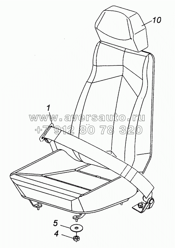 5460-5000123-01 Установка среднего сиденья