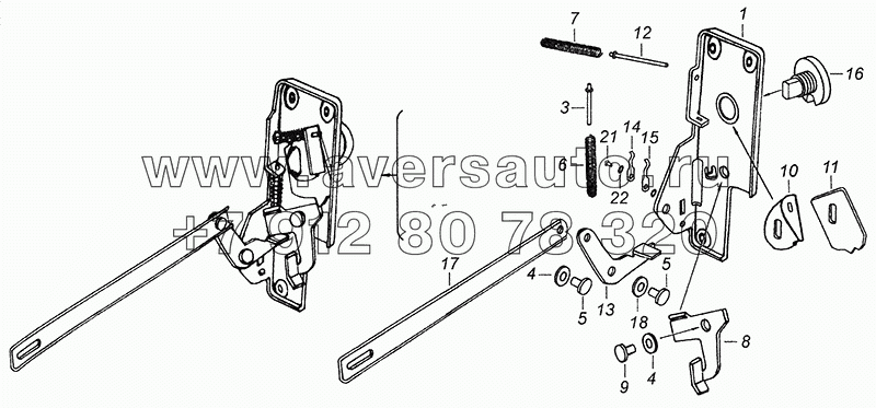 5320-6105021-10 Замок двери левый