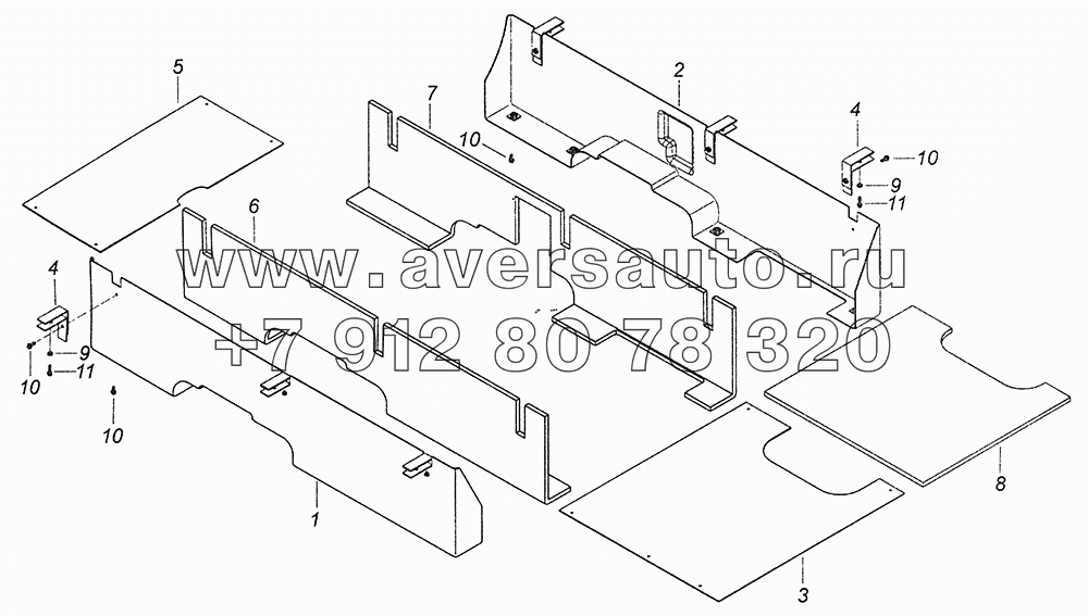 4308-1080010-10 Капотирование нижнего моторного отсека