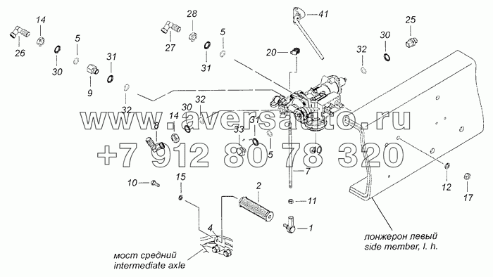 4308-3500033 Установка регулятора тормозных сил