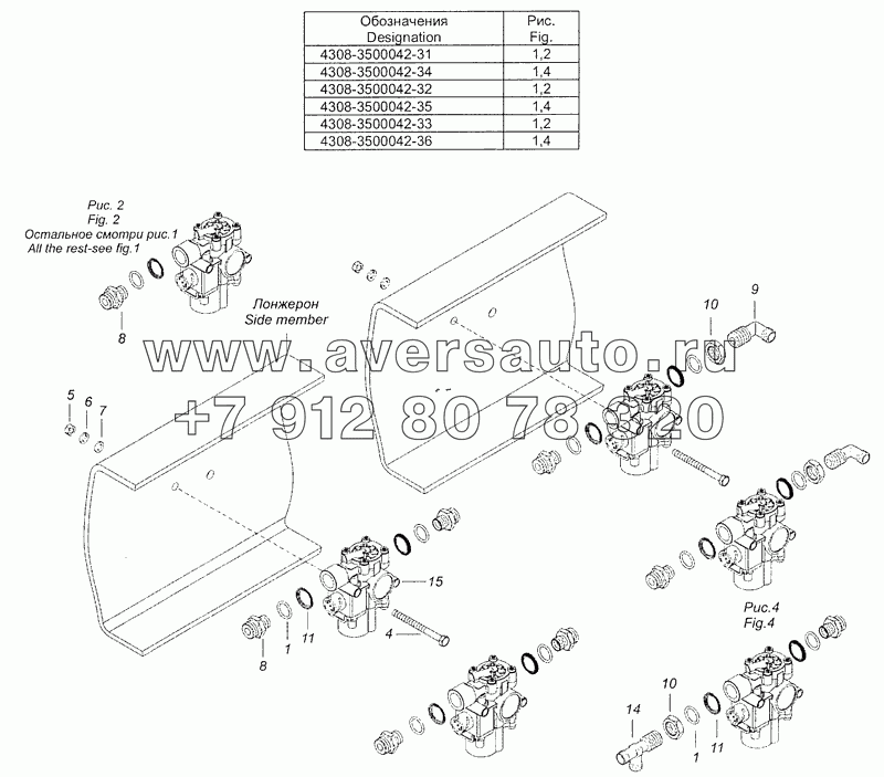 4308-3500042-31 Установка модуляторов АБС