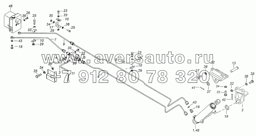 4308-5000079-10 Установка механизма опрокидывания кабины