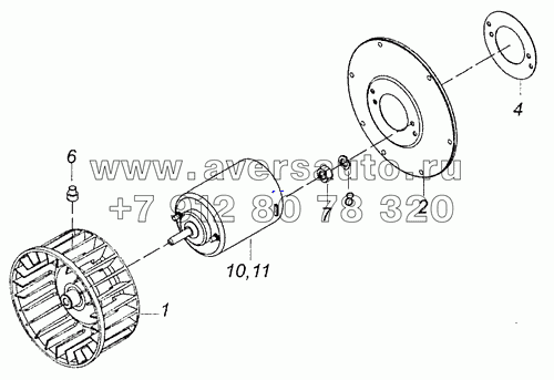 5320-8118069 Колесо рабочее с электродвигателем