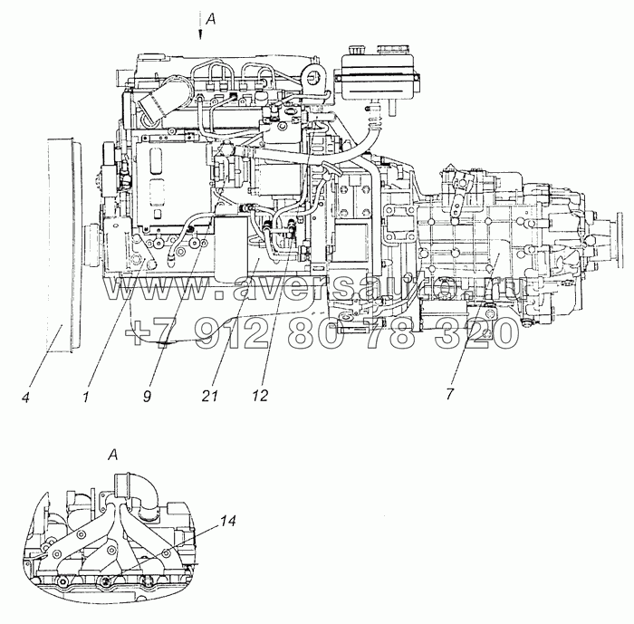 4308-1000253-30 Агрегат силовой, укомплектованный для установки на автомобиль