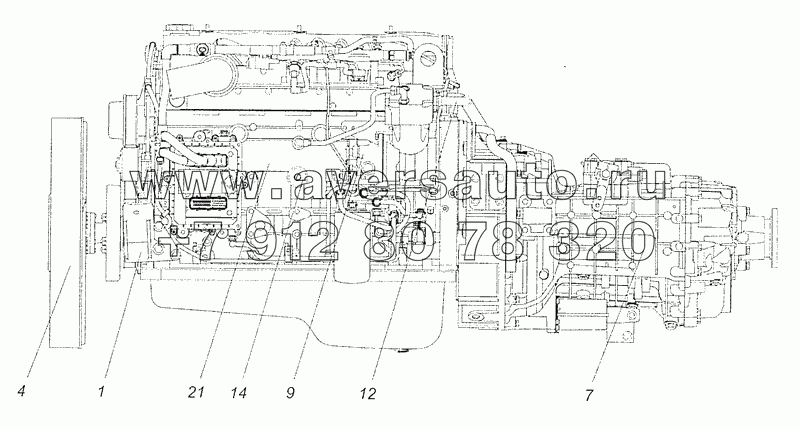 4308-1000253-40 Агрегат силовой, укомплектованный для установки на автомобиль