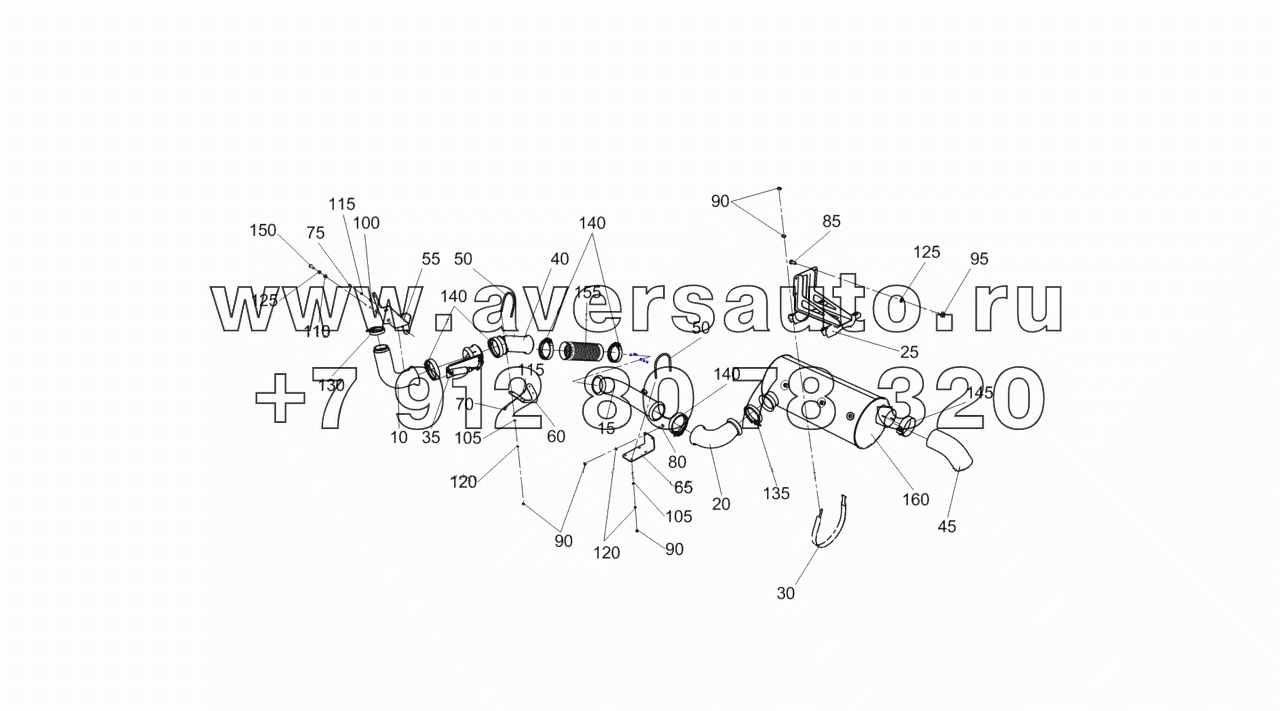  4308-1200008-10 Установка системы выпуска