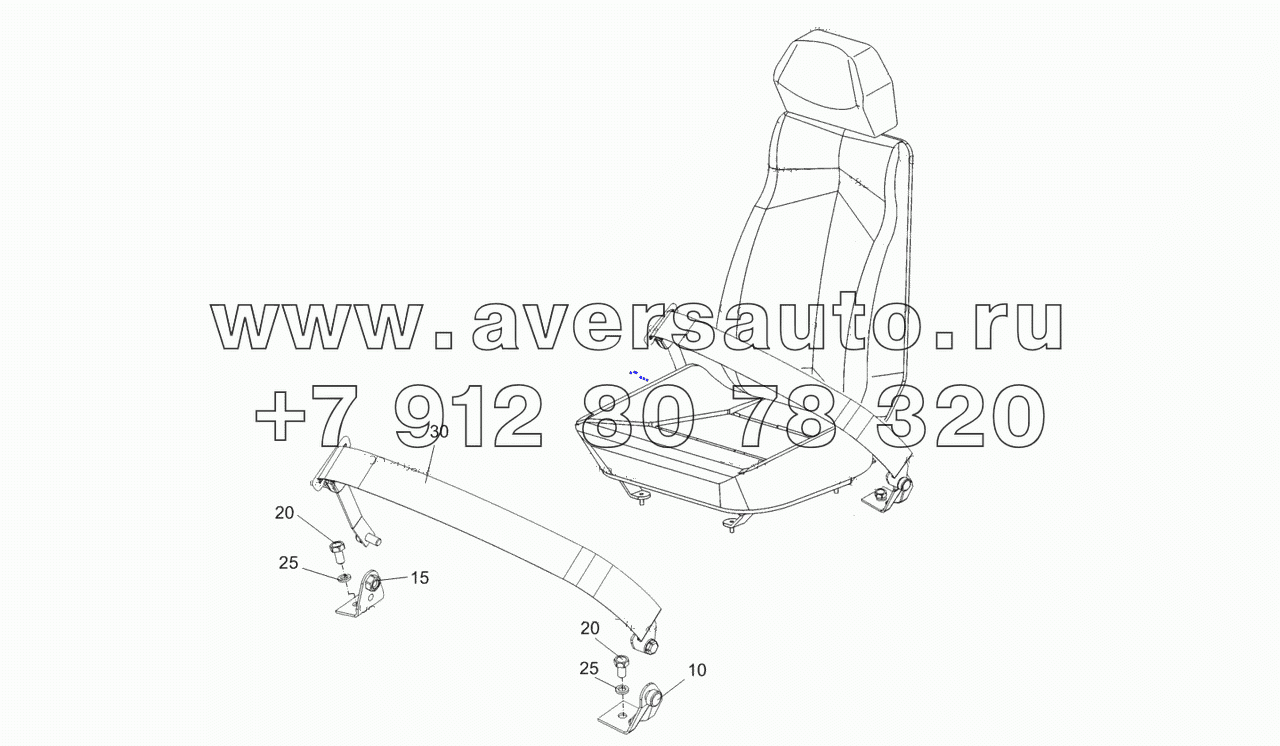  65115-8217007-01 Установка ремня безопасности среднего пассажира