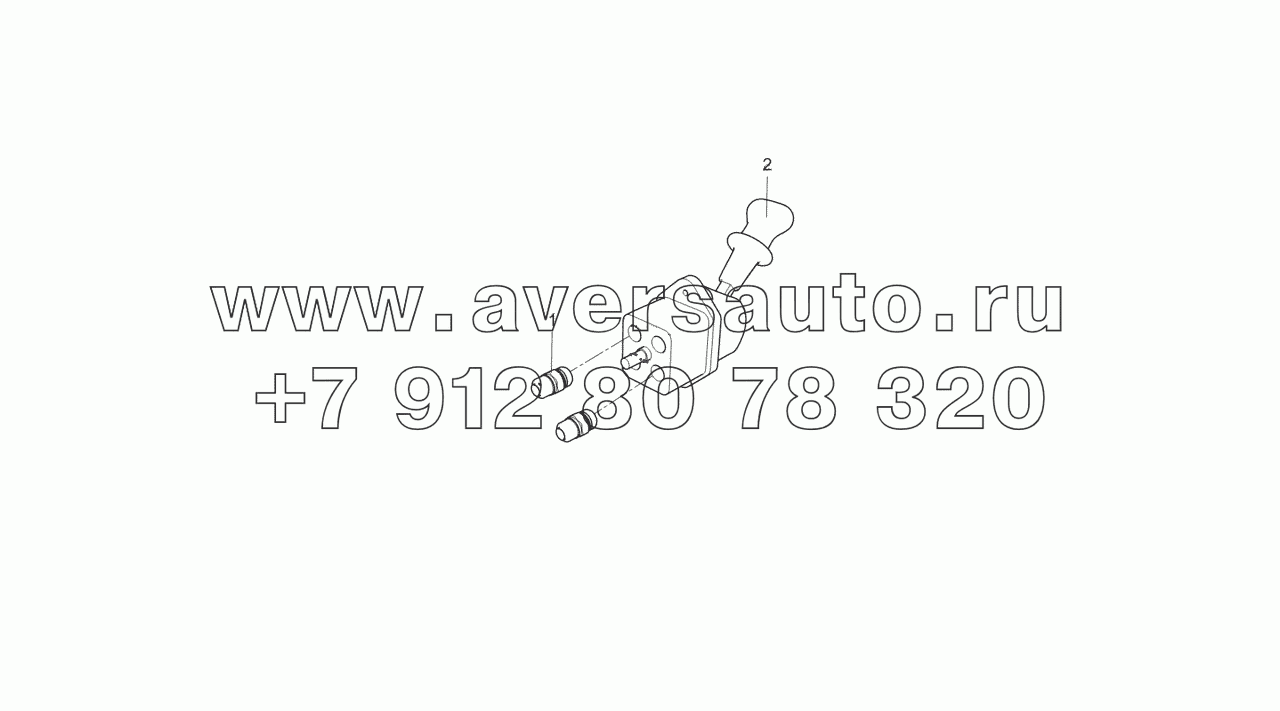  5490-3537112 Кран тормозной обратного действия с ручным управлением в сборе с фитингами