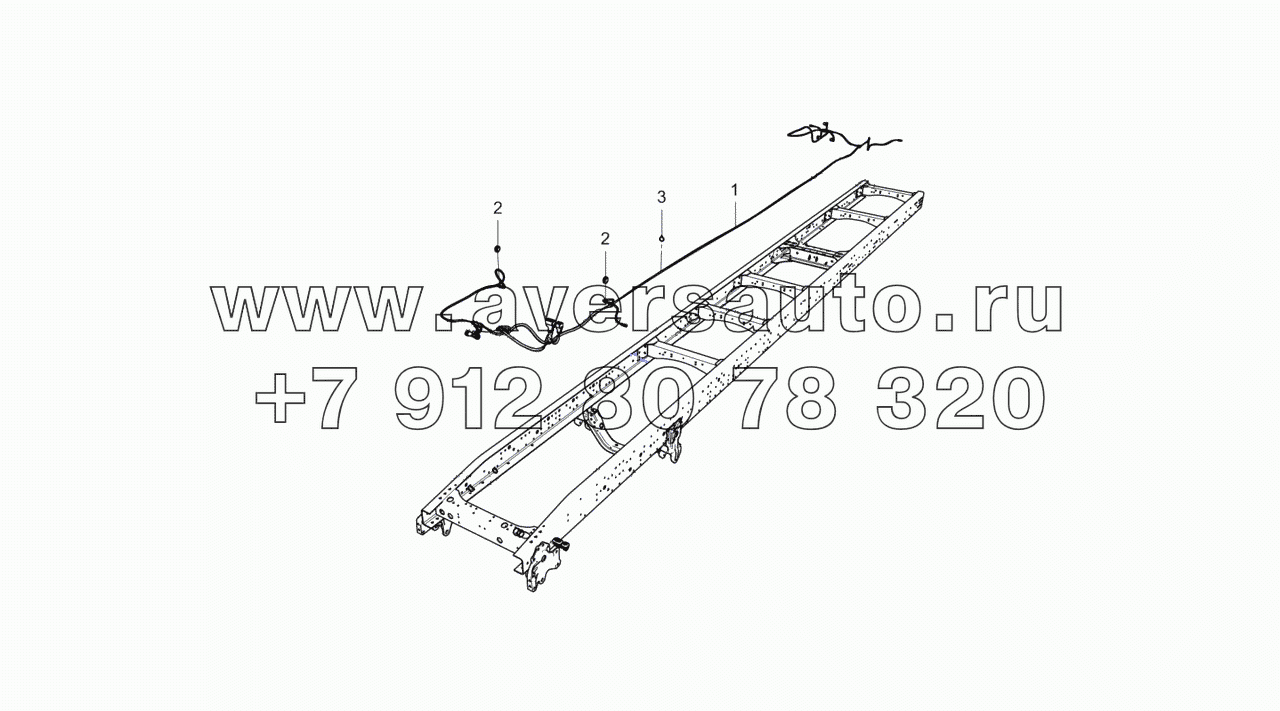  43253-4070320-12 Установка жгута датчиков и модуляторов на шасси