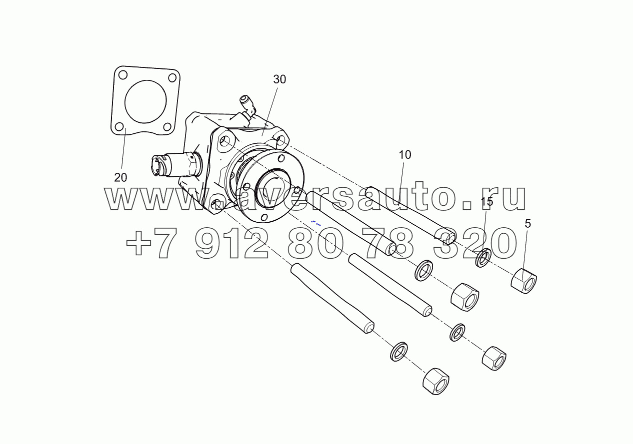  4308-4202005-30 Установка коробки отбора мощности