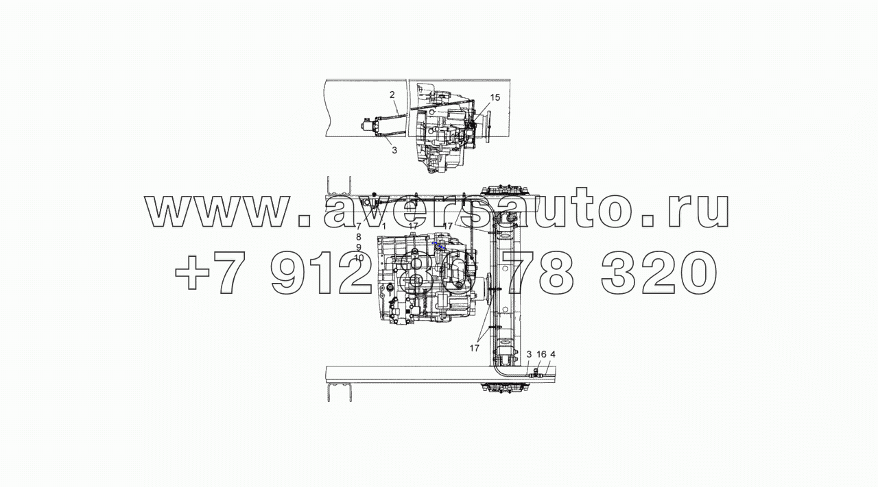  4308-4202006-20 Установка управления коробки отбора мощности