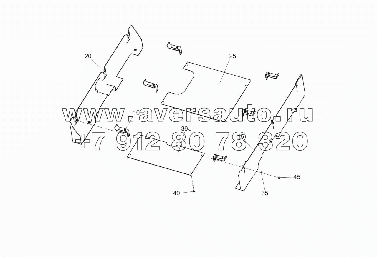  4308-1080010-10 Капотирование нижнее моторного отсека