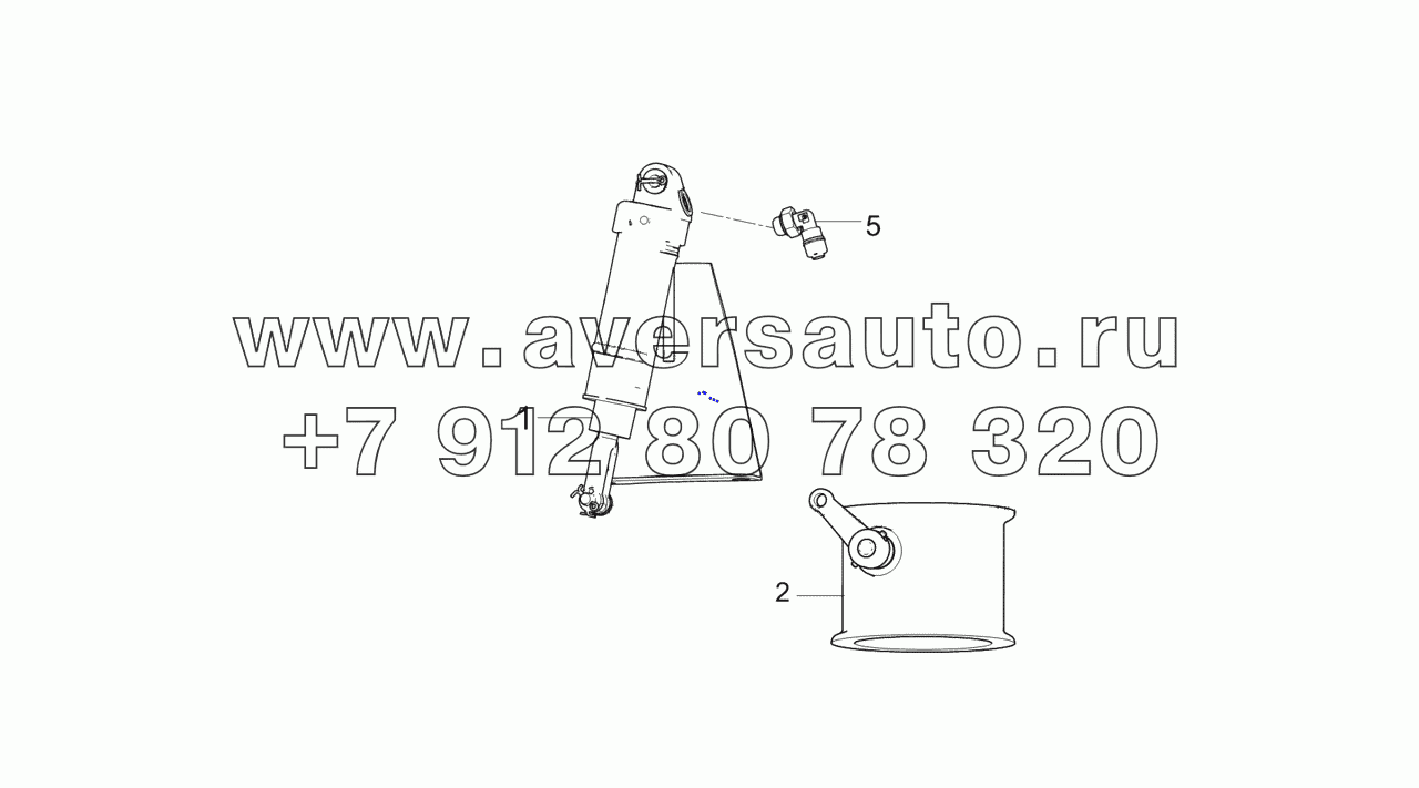  6460-3570010-03 Цилиндр вспомогательного тормоза с соединительной арматурой.