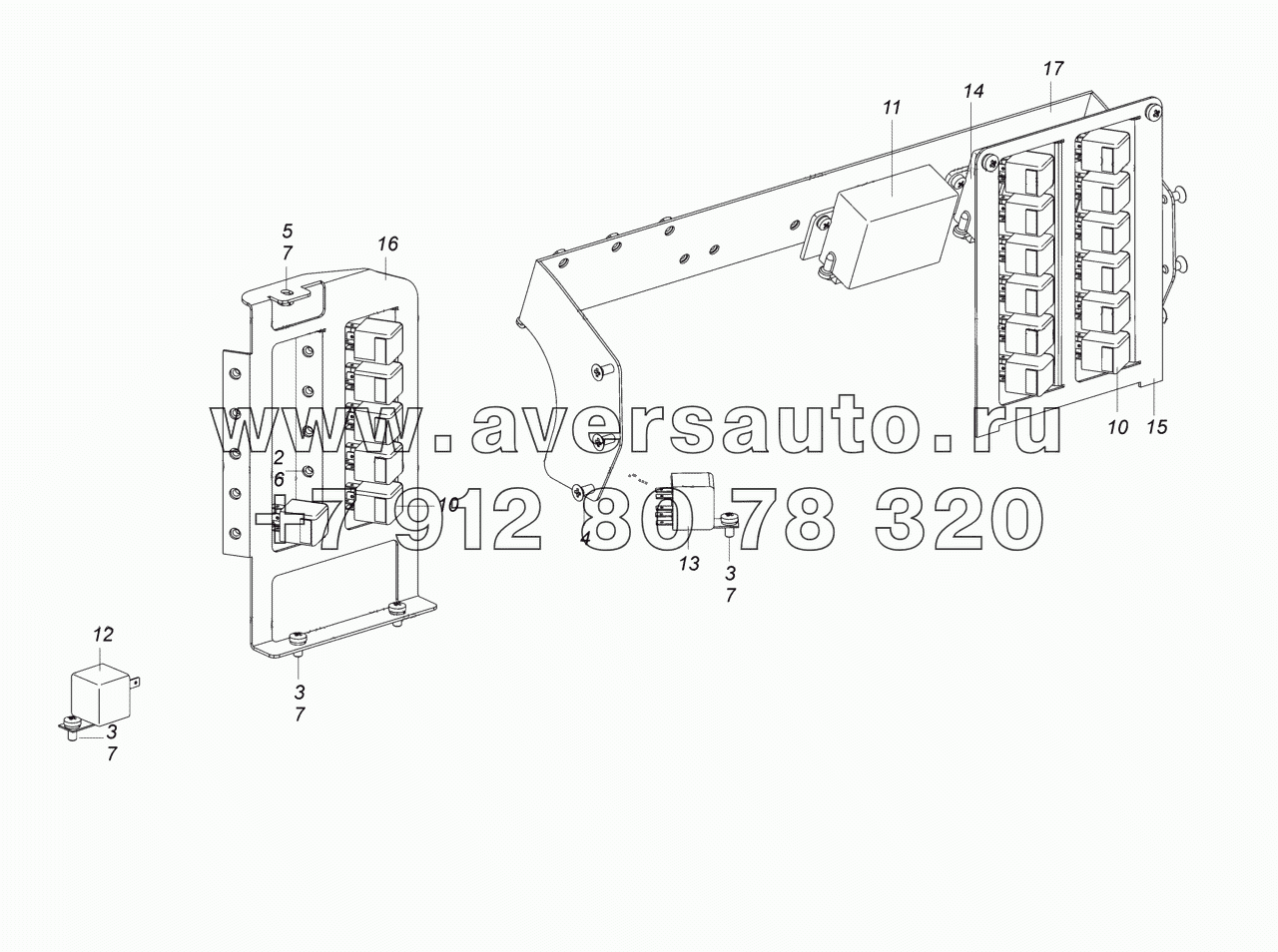  4308-3747001-51 Уcтановка реле