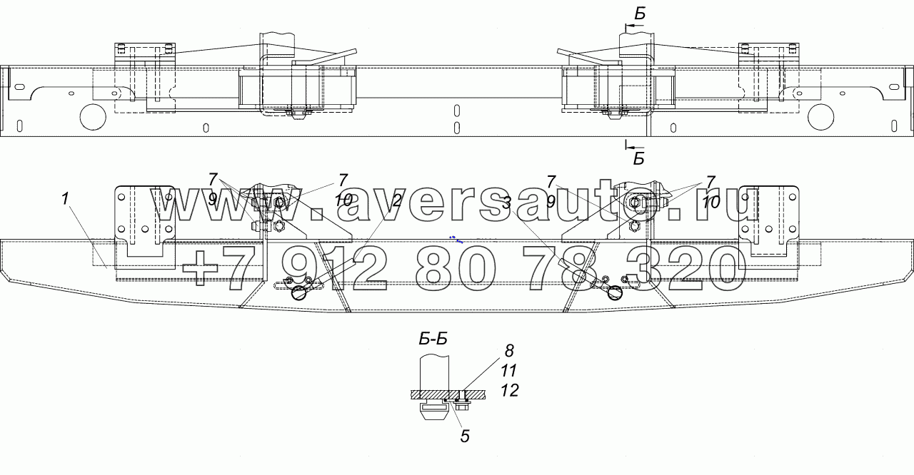  4308-2801003-20 Установка буксирной поперечины