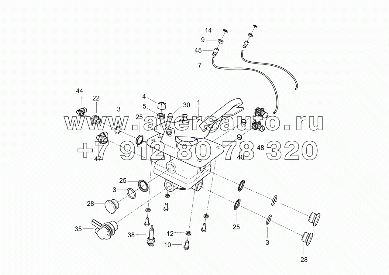  4308-3500014-34 Установка тормозного крана