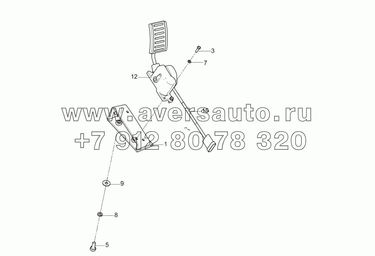  5297-1108002-20 Установка педали электронного управления подачей топлива