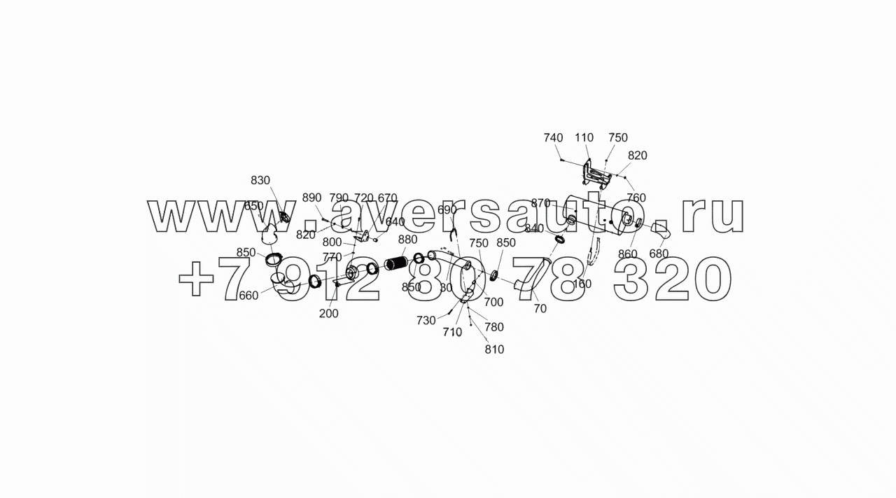  4308-1200009-10 Установка системы выпуска