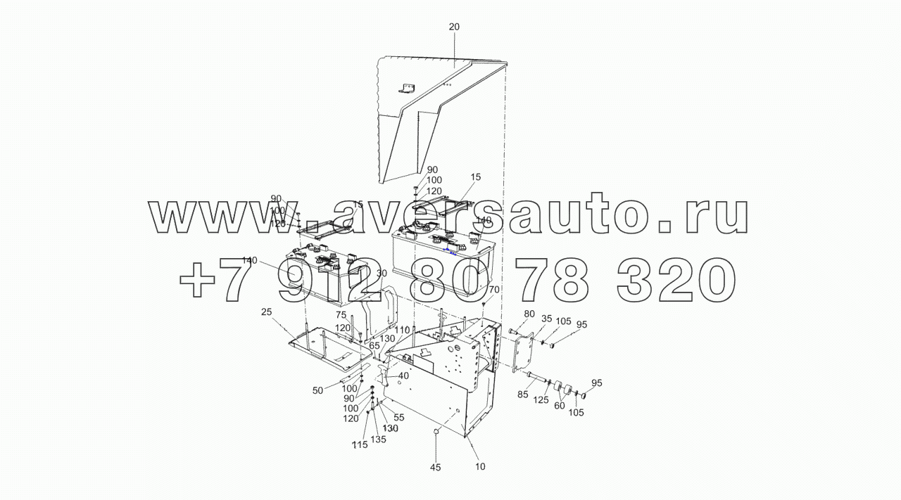  5308-3703001-20 Установка аккумуляторных батарей