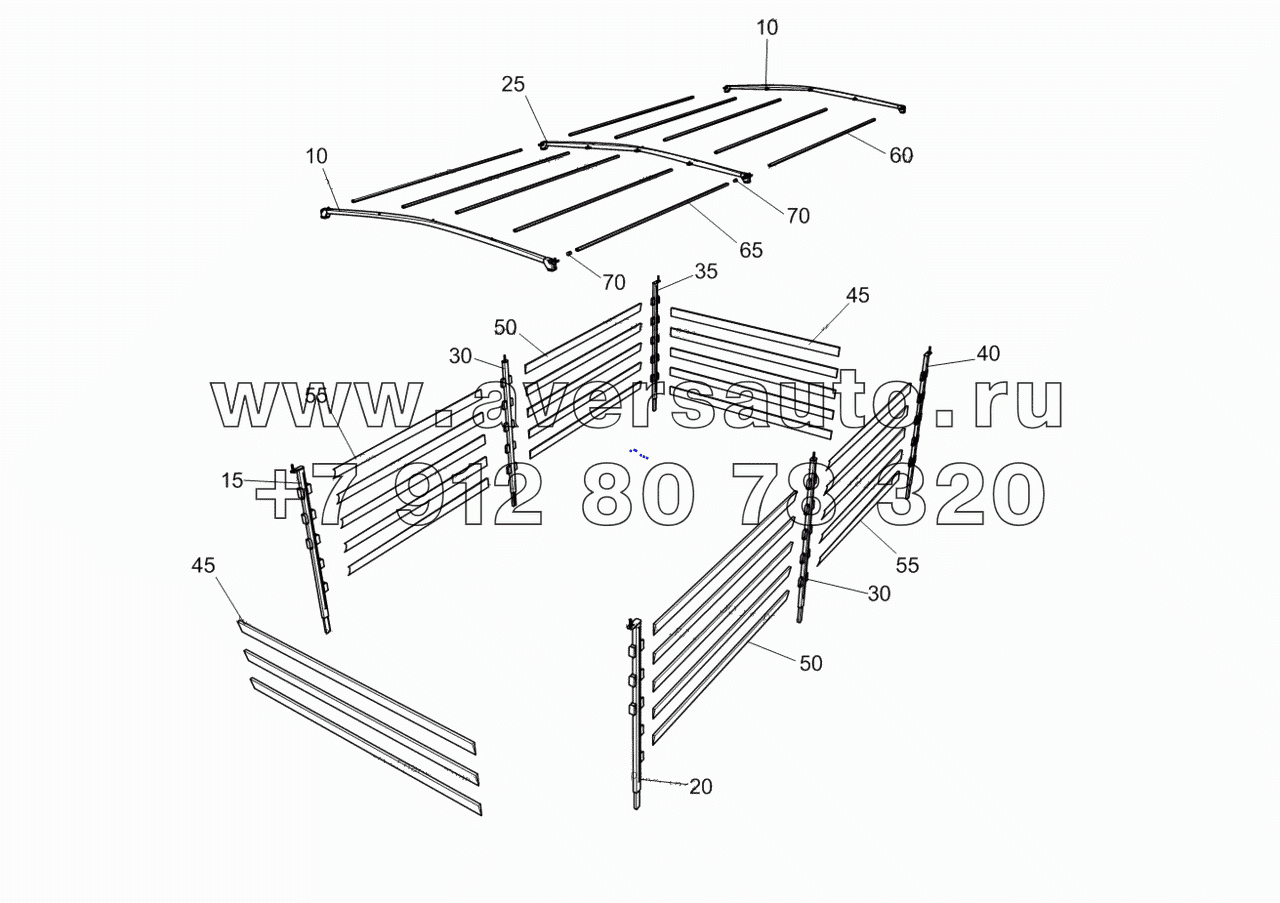  4308-8508008-90 Каркас тента