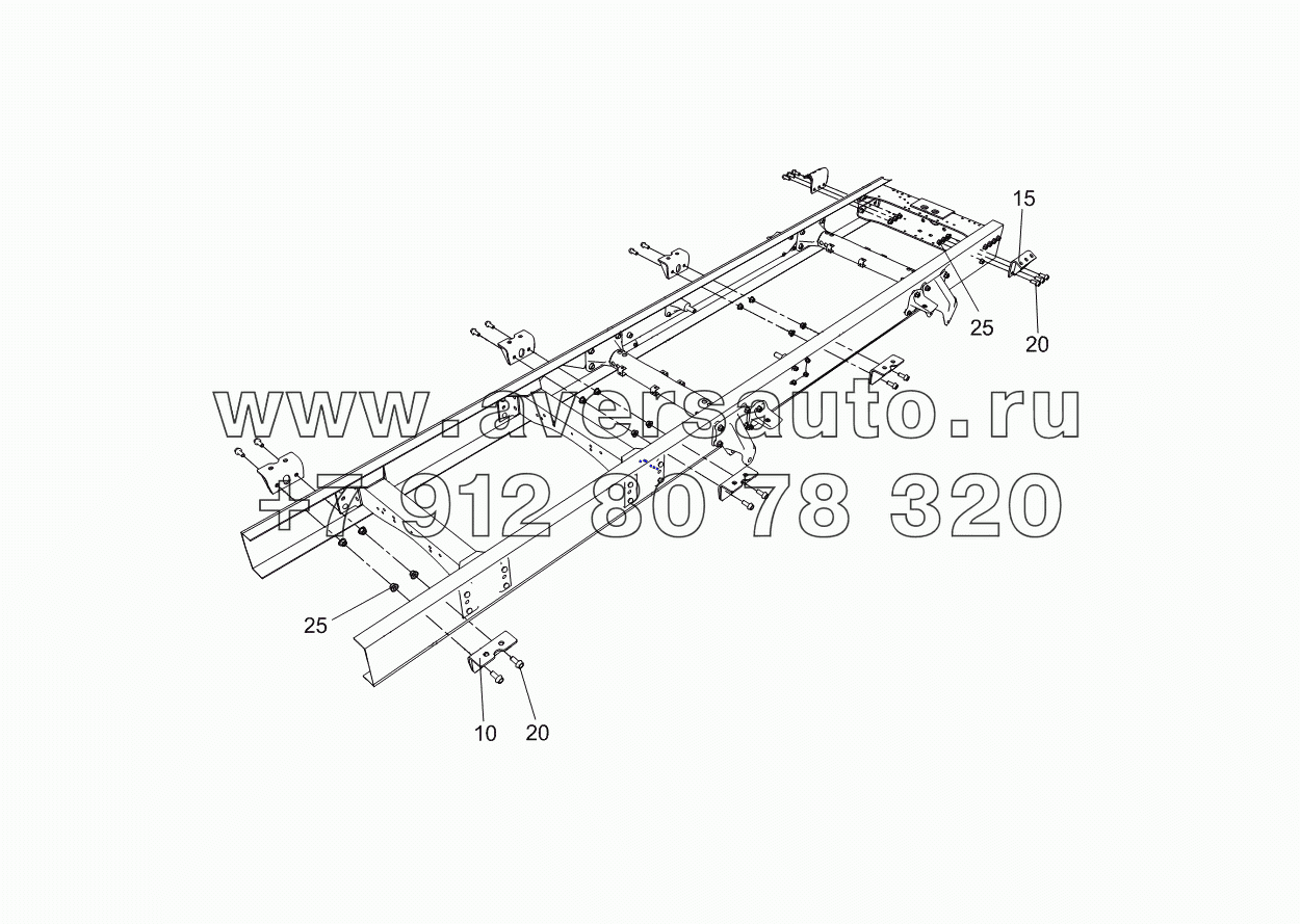  4308-8521008-10 Установка кронштейнов на раму