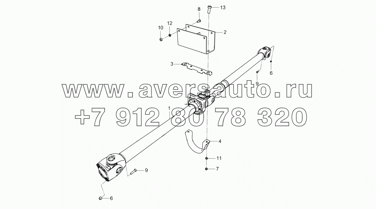  4308-2200001-43 Установка карданных валов