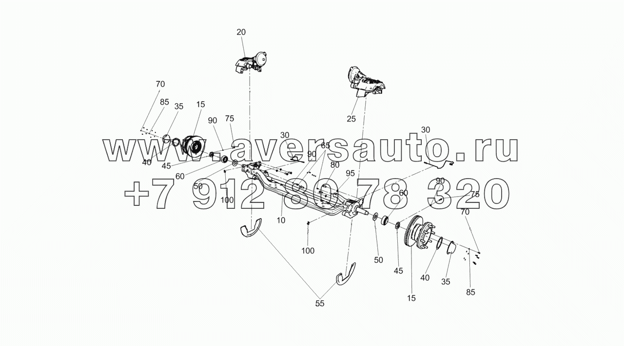  4308-3000012-04 Ось передняя с тормозами