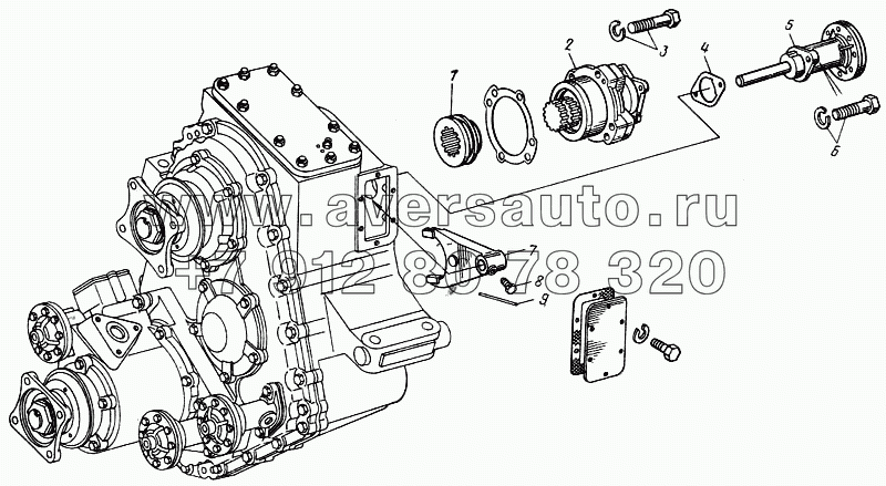 Установка коробки отбора мощности 4310-1800020