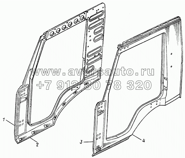 Боковина кабины левая 4310-5400011 и правая 4310-5400010