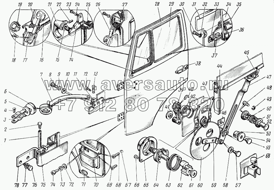 Дверь боковая в сборе правая 5320-6100010, левая 5320-6100011