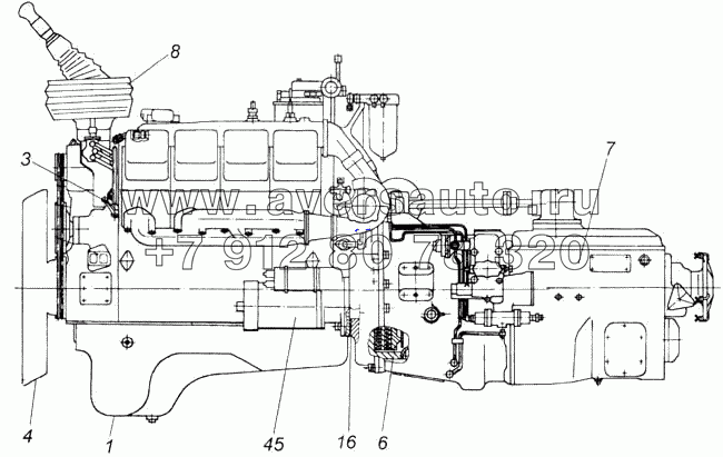 Агрегат силовой КамАЗ-7403.10