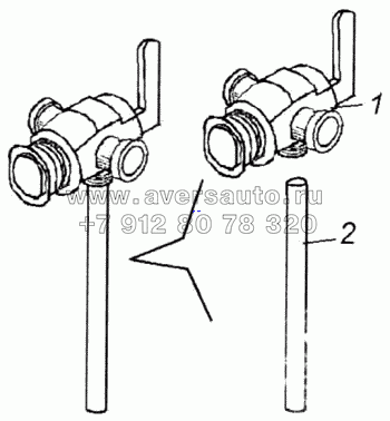 Трубка слива в бак с краном