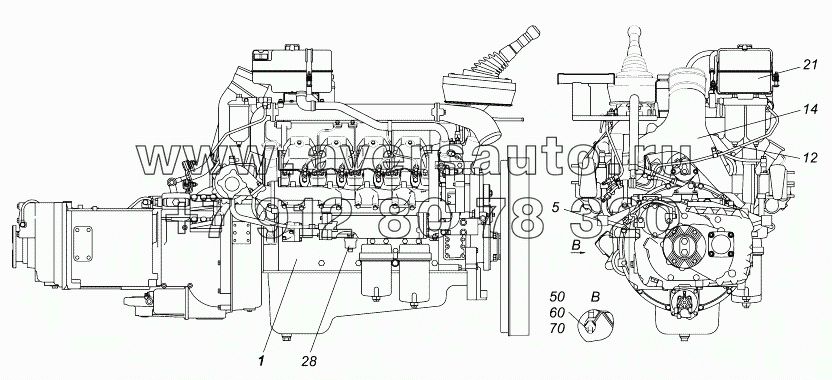 43118-1000250-20 Агрегат силовой 740.662-300 укомплектованный для установки на автомобиль