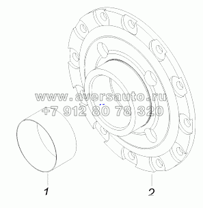 65111-1802168 Ступица шестерни низшей передачи с втулкой