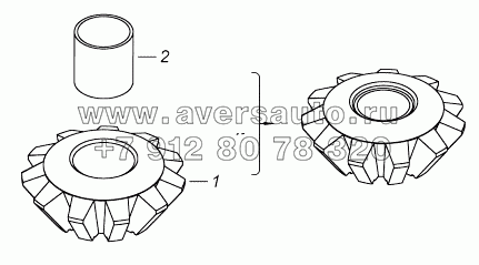 53205-2506054 Сателлит межосевого дифференциала с втулкой